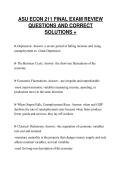 ASU ECON 211 FINAL EXAM REVIEW&NewLine;QUESTIONS AND CORRECT&NewLine;SOLUTIONS &plus;