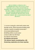 RELIAS MEDICAL SURGICAL RN A COMPREHENSIVE PRACTICE EXAM LATEST UPDATED ACTUAL FINAL EXAM WITH ALL POSSIBLE MOST TESTED 100 PRACTICE QUESTIONS AND 100&percnt; CORRECT VERIFIED ANSWERS FULLY SOLVED WITH DETAILED RATIONALES PLUS EXPERT ANSWER KEY 2026-2027 FINAL E