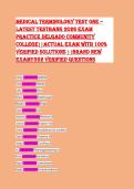 Medical Terminology Test One &ndash; Verified Solutions&comma; Test Bank & Complete Exam Guide 2026