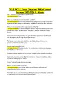 NAB RCAL Exam Questions With Correct &NewLine;Answers 20252026 A&plus; Grade 
