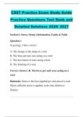 CSST Practice Exam Study Guide &NewLine;Practice Questions Test Bank and &NewLine;Detailed Solutions 2026&sol; 2027 
