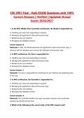 CSE 3901 Final - Rails EXAM Questions with 100&percnt; Correct Answers &vert; Verified &vert; Updated &lpar;Actual Exam&rpar; 2026&sol;2027