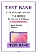 TEST BANK &NewLine;BASIC GERIATRIC NURSING &NewLine;7th Edition &NewLine;By Patricia A&period; Williams