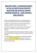 NAB CORE EXAM &vert; &lpar;2 VERSIONS&rpar; NEWEST &NewLine;ACTUAL ACCURATE EXAM COMPLETE &NewLine;QUESTIONS AND DETAILED VERIFIED &NewLine;ANSWERS GRADED A&plus; &vert; 100&percnt; VERIFIED &vert; &NewLine;2026 UPDATE&excl;&excl;&excl;