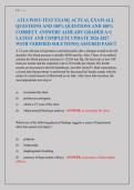 ATLS POST-TEST EXAM&vert;&vert; ACTUAL EXAM ALL &NewLine;QUESTIONS AND 100&percnt; QUESTIONS AND 100&percnt; &NewLine;CORRECT ANSWERS ALREADY GRADED A&plus;&vert;&vert; &NewLine;LATEST AND COMPLETE UPDATE 2026-2027 &NewLine;WITH VERIFIED SOLUTIONS&vert;&vert; ASSURED PASS&excl;&excl;&excl;