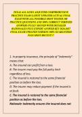 TEXAS ALL LINES ADJUSTER COMPREHENSIVE PRACTICE EXAM LATEST UPDATED ACTUAL FINAL EXAM WITH ALL POSSIBLE MOST TESTED 100 PRACTICE QUESTIONS AND 100&percnt; CORRECT VERIFIED ANSWERS FULLY SOLVED WITH DETAILED RATIONALES PLUS EXPERT ANSWER KEY 2026-2027 FINAL EXAM 
