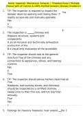 Home Inspector Mechanical Exhaust &sol; Fireplace Exam &lpar;Multiple Choice&rpar; with all Correct & 100&percnt; Verified Answers &vert;Already Graded A&plus;