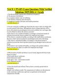 NACE 1 PN-RN Exam Questions With Verified &NewLine;Solutions 20252026 A&plus; Grade 