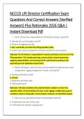 NCCCO Lift Director Certification Exam &NewLine;Questions And Correct Answers &lpar;Verified &NewLine;Answers&rpar; Plus Rationales 2026 Q&A &vert; &NewLine;Instant Download Pdf 