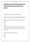 SERVSAFE ALCOHOL EXAM QUESTIONS LATEST &NewLine;VERSION QUESTIONS AND ANSWERS 2026 &NewLine;EDITION