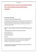 NEONATOLOGY 2026  ACTUAL EXAM QUESTIONS 2026 &ndash; &NewLine;2027 LATEST VERSION SOLVED QUESTIONS & &NewLine;ANSWERS