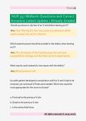 NUR 337 Midterm Questions and Correct &NewLine;Answers&sol; Latest Update &sol; Already Graded