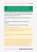 NUR 2474 Pharm Exam 2 NCLEX &NewLine;Questions Questions and Correct &NewLine;Answers&sol; Latest Update &sol; Already Graded