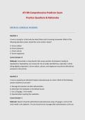 ATI RN Comprehensive Predictor Exam&NewLine;Practice Questions & Rationales&NewLine;