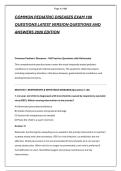 COMMON PEDIATRIC DISEASES EXAM 100 &NewLine;QUESTIONS LATEST VERSION QUESTIONS AND &NewLine;ANSWERS 2026 EDITION
