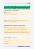 NURS 333 Exam 1 Questions and Correct &NewLine;Answers&sol; Latest Update &sol; Already Graded