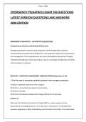 COMMON PEDIATRIC DISEASES EXAM 100 &NewLine;QUESTIONS LATEST VERSION QUESTIONS AND &NewLine;ANSWERS 2026 EDITION