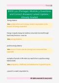 BIOD 121 &lpar;Portage&rpar;&colon; Module 3 Questions &NewLine;and Correct Answers&sol; Latest Update &sol; &NewLine;Already Graded 