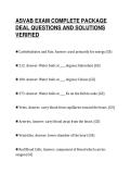 ASVAB EXAM COMPLETE PACKAGE&NewLine;DEAL QUESTIONS AND SOLUTIONS&NewLine;VERIFIED