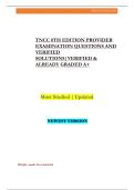 TNCC 8TH EDITION PROVIDER &NewLine;EXAMINATION QUESTIONS AND &NewLine;VERIFIED &NewLine;SOLUTIONS&vert;VERIFIED & &NewLine;ALREADY GRADED A&plus;
