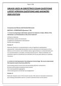 DRUGS USED IN OBSTETRICS EXAM QUESTIONS &NewLine;LATEST VERSION QUESTIONS AND ANSWERS &NewLine;2026 EDITION