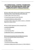 ATC OPERATIONAL CONTROL FRAMEWORK&colon;&NewLine;COMPLEX DECISION MAKING GUIDE AND&NewLine;COMPLETE SAFETY REGULATION KEY