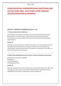 GYNECOLOGICAL DISORDERS EXAM QUESTIONS 2026 &NewLine;ACTUAL EXAM 2026 &ndash; 2027 EXAM LATEST VERSION &NewLine;SOLVED QUESTIONS & ANSWERS