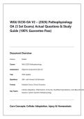 WGU D236 Pathophysiology OA V2 Study Guide &vert; 3 Practice Exams & Expert Rationales