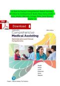 Test Bank for Pearson's Comprehensive Medical Assisting&comma;&NewLine;5th Edition by Kristiana Sue M&period; Routh&comma; Diana Garza&comma; Jennifer&NewLine;Lam&eacute;&comma; Joseph J&period; Mistovich&comma; Jahangir Moini&comma; Jamie Nguyen&NewLine;Chapter 1-57