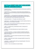 CALT Exam SCRIPT 2026&sol;2027 WITH EXPERTVERIFIED ANSWERS RATED A&plus;&NewLine;