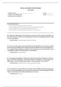 WGU D094 Exam &vert;WGU D094 Final Exam &vert;Questions and Answers &vert;2026 Latest Update with complete solutions