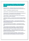 WGU C810 Foundations in Healthcare Data Management&NewLine;Exam&colon; 2026&sol;2027 ACTUAL TEST BANK WITH CORRECT&NewLine;ANSWERS