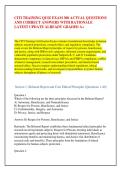 CITI TRAINING QUIZ EXAM 300 ACTUAL QUESTIONS &NewLine;AND CORRECT ANSWERS WITH RATIONALE &NewLine;LATEST UPDATE ALREADY GRADED A&plus; 