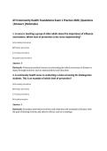 ATI Community Health Foundations Exam 1 Practice 2026 &vert;Questions&NewLine;&vert;Answers &vert;Rationales&NewLine;