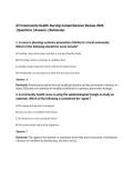 ATI Community Health Nursing Comprehensive Review 2026&NewLine;&vert;Questions &vert;Answers &vert;Rationales&NewLine;