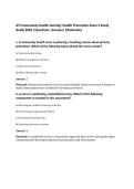 ATI Community Health Nursing&colon; Health Promotion Exam 3 Study&NewLine;Guide 2026 &vert;Questions &vert;Answers &vert;Rationales