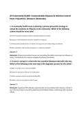 ATI Community Health&colon; Communicable Diseases & Infection Control&NewLine;Exam 4 Questions &vert;Answers &vert;Rationales