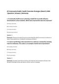 ATI Community Health&colon; Health Promotion Strategies &lpar;Week 3&rpar; 2026&NewLine;&vert;Questions &vert;Answers &vert;Rationales&NewLine;