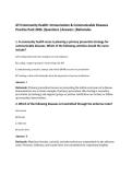 ATI Community Health&colon; Immunization & Communicable Diseases&NewLine;Practice Pack 2026 &vert;Questions &vert;Answers &vert;Rationales