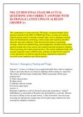 NSG 233 HESI FINAL EXAM 300 ACTUAL &NewLine;QUESTIONS AND CORRECT ANSWERS WITH &NewLine;RATIONALE LATEST UPDATE ALREADY &NewLine;GRADED A&plus;