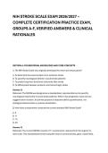 NIH STROKE SCALE EXAM 2026&sol;2027 &ndash; &NewLine;COMPLETE CERTIFICATION PRACTICE EXAM&comma; &NewLine;GROUPS A-F&comma; VERIFIED ANSWERS & CLINICAL &NewLine;RATIONALES