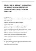BSN 225 HESI RN SPECIALTY FUNDAMENTALS&NewLine;OF NURSING V2 EXAM SCRIPT SOLVED&NewLine;QUESTIONS AND CORRECT ANSWERS&NewLine;GRADED A&plus;