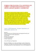 WORKDAY PRO EXAM 300 ACTUAL QUESTIONS AND &NewLine;CORRECT ANSWERS WITH RATIONALE LATEST &NewLine;UPDATE ALREADY GRADED A&plus; ASSURED PASS 