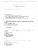 TCFP Hazmat Awareness Exam &vert;Hazmat Final Exam &vert;Questions and Answers &vert;2026 Latest Update with complete solutions