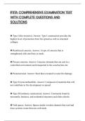 IFSTA COMPREHENSIVE EXAMINATION TEST&NewLine;WITH COMPLETE QUESTIONS AND&NewLine;SOLUTIONS