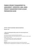 PUB2615 PROJECT MANAGEMENT IIA &ndash; &NewLine;ASSIGNMENT 1 SEMESTER 2 2026&comma; UNISA &NewLine;PROJECT MANAGEMENT STUDY & EXAM &NewLine;PREPARATION GUIDE