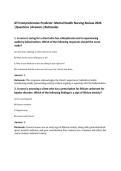 ATI Comprehensive Predictor&colon; Mental Health Nursing Review 2026&NewLine;&vert;Questions &vert;Answers &vert;Rationales