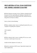 NR511 MIDTERM ACTUAL EXAM QUESTIONS&NewLine;AND VERIFIED ANSWERS EXAM PREP