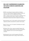 EKG CLEP COMPREHENSIVE EXAMINATION&NewLine;TEST WITH COMPLETE QUESTIONS AND&NewLine;SOLUTIONS