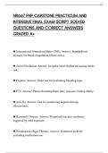 NR667 FNP CAPSTONE PRACTICUM AND&NewLine;INTENSIVE FINAL EXAM SCRIPT SOLVED&NewLine;QUESTIONS AND CORRECT ANSWERS&NewLine;GRADED A&plus;